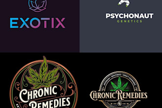do make a minimalist cannabis weed logo design