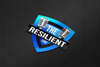 do modern professional podcast dj music radio studio logo