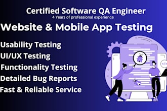 test your website usability, functionality and UI ux