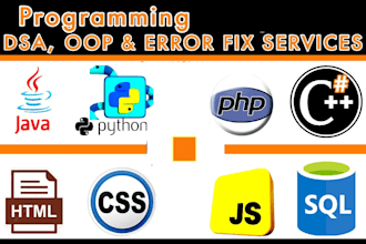 script java python bot c cpp sql database coding programming project developer