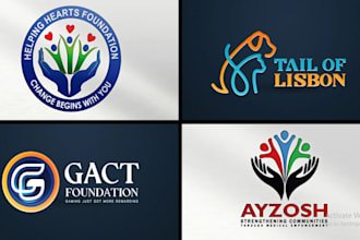 create a modern foundation charity logo design