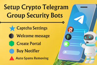setup professional crypto telegram group with bots