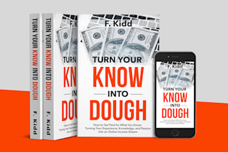 create modern, minimalist book cover design or kindle cover