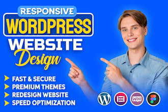 create and build responsive wordpress website design or website redesign
