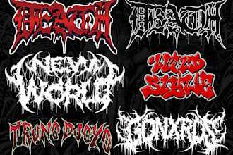create heavy metal logo typography