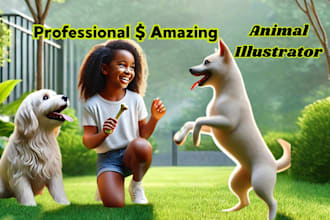 design a cute dog animal 3d illustration, amazing dog pet 3d illustration