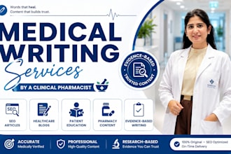 write SEO medical, healthcare, pharmacy articles