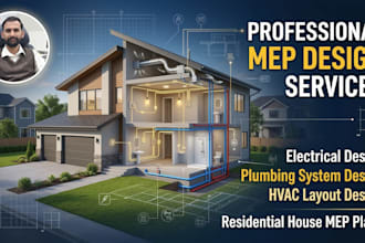 design mep drawings for electrical, hvac, and plumbing plans