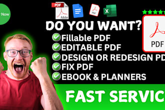create fillable pdf editable pdf interactive ebook planner