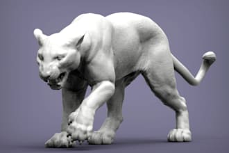 custom animal and creatures model in zbrush for 3d printing