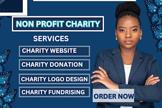 create non profit website, charity donations, charity fundraising, logo design