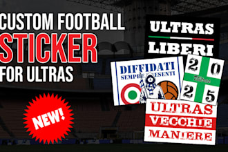 design custom football sticker for ultras