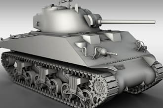 create a realistic 3d tank model 3d armored vehicle 3d truck design 3d boat