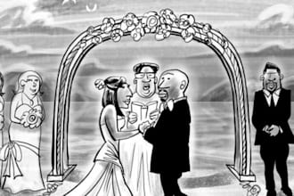 create custom satirical gag cartoons or editorial cartoons