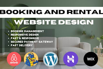 build property website, booking website, apartment  website, airbnb