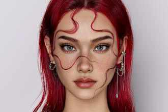 do 3d character, realistic character, metahuman model for ai, lip sync, 3d video