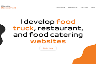 design food truck website, restaurant website or food catering website