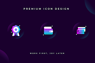 design premium custom icons for your website or app