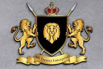 do awesome heraldic, family crest, coat of arms logo with unlimited revisions
