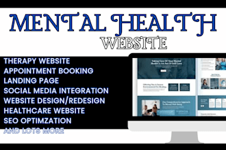 mental health website therapy counseling website healthcare medical landing page
