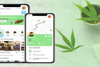 develop marijuana, cannabis, cbd, hemp website cannabis app cannabis delivery ap