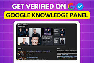 create a verified and professional google knowledge panel