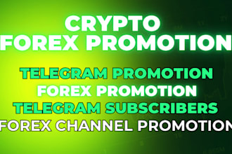 get 100k real crypto telegram subscribers for forex channel, telegram promotion