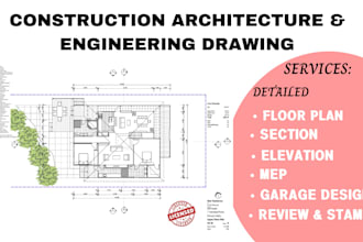 design stamp structural hvac power floor plan drainage mep city permit drawing