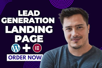 create, build a responsive wordpress landing page for sales and lead generation