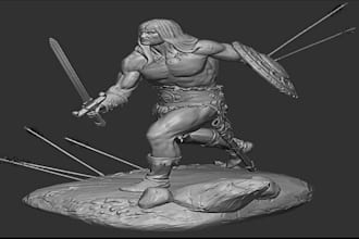 create 3d sci fi character, action figure and stl file d d miniatures, zbrush sc