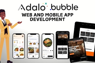 develop bubble io adalo buildfire glide website mvp saas mobile web app design