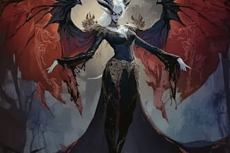 make furry art , character designs , horror fantasy, anime