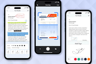 develop ocr app, ai scanner app, pdf scanning app, document scanner app