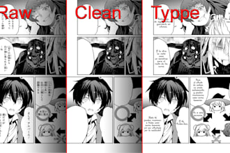clean, redraw or type your comics, webtoons, mangas