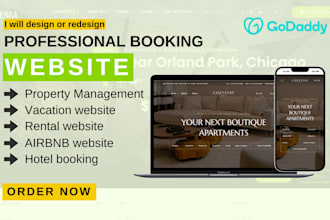 do hotel booking website, property management airbnb vacation rental website wix