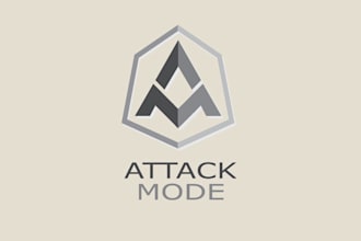 design attack mode powerful sports brand logo