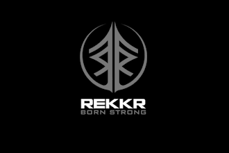 design strong fitness apparel line logo