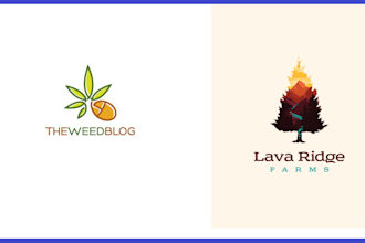 design a minimal vintage cannabis, weed and medical logo