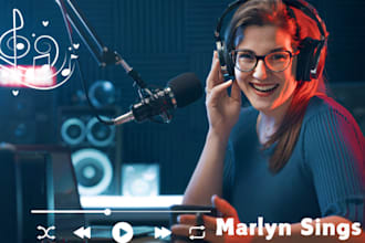 be your professional female vocalist for cover songs custom vocals in any genre