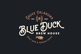 design create vintage industrial brew house logo