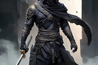 create a dnd character game art for you