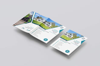 design bi fold, tri fold and multi pages brochure for realtors