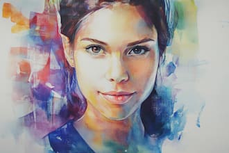 paint a portrait in my watercolor style