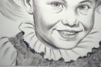 draw unique pencil sketch, pencil portrait illustration