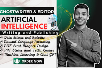 write ebook on artificial intelligence, ml, robotics, lead magnet, ebook writer