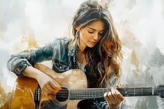draw awesome digital oil paintings portraits