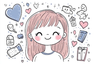 do kawaii doodle illustration custom doodle art and sticker designs