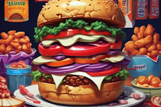 do food pop art of your food