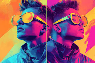 do you digital art portrait in cyberpunk style