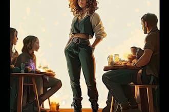 draw a dnd character art and dnd party art